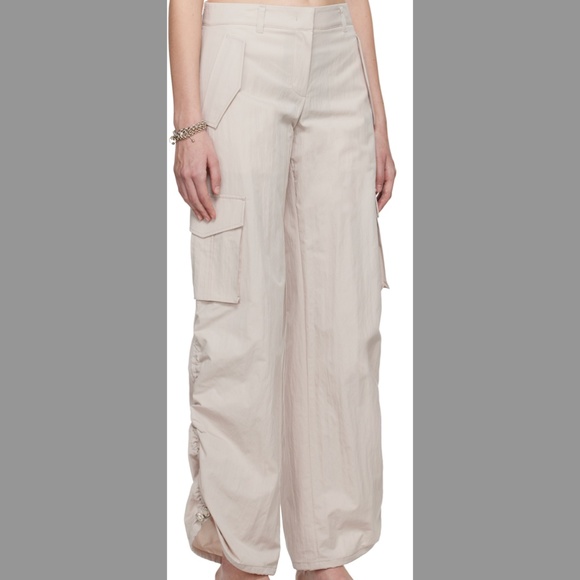 System Beige Drawstring Cargo Pants; Size XS; NEVER WORN - Picture 5 of 8